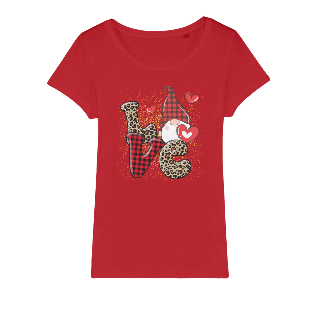 Ladies Valentine Design Organic Jersey Womens T-Shirt - DirectlyPersonalised