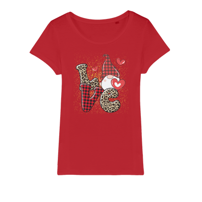 Ladies Valentine Design Organic Jersey Womens T-Shirt - DirectlyPersonalised