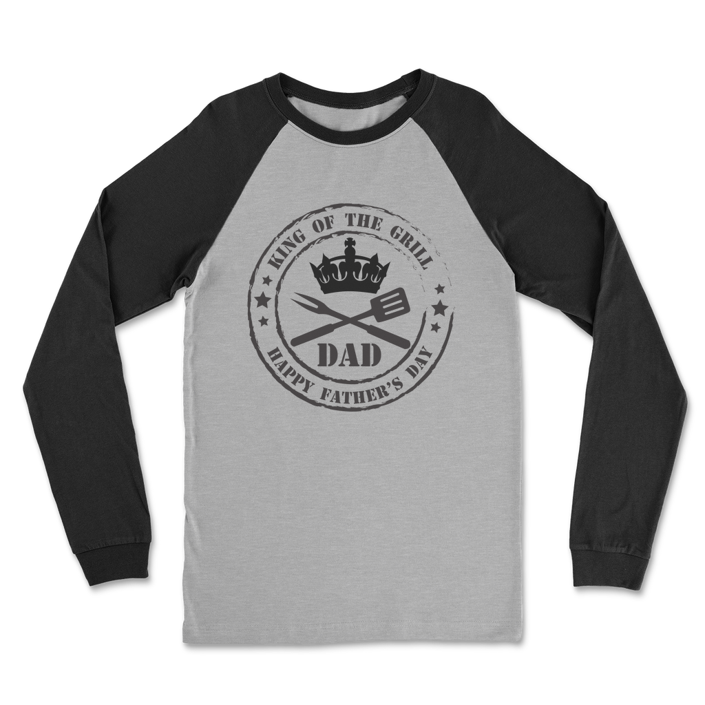 King of the Grill Classic Raglan Long Sleeve Shirt - DirectlyPersonalised