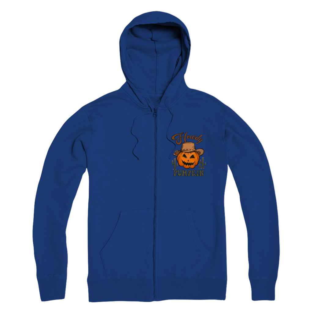 HOWDY PUMPKIN Premium Adult Zip Hoodie - DirectlyPersonalised
