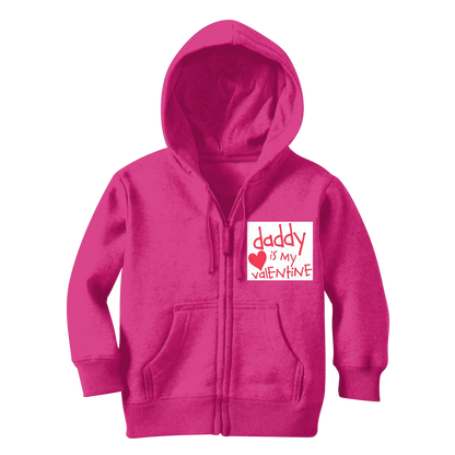 Daddy's my Valentine Classic Kids Zip Hoodie - DirectlyPersonalised