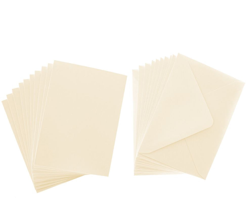 A6 BLANK 2 Fold Cards Cream (10)