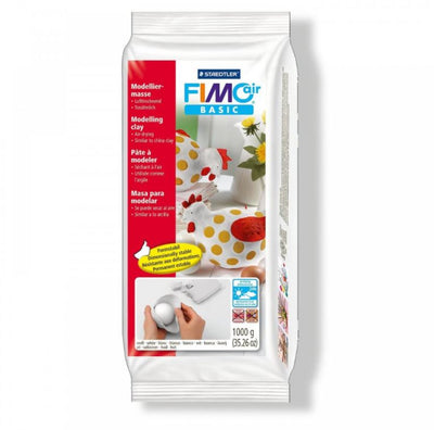 Fimo Air Drying Clay 1 KG, 500g, Modelling Potters Clay White, Terracotta, Flesh Pink