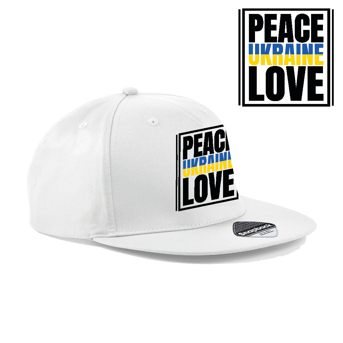 Ukraine Support - Baseball Cap Ukraine Design with Blue and Yellow Flag - DirectlyPersonalised
