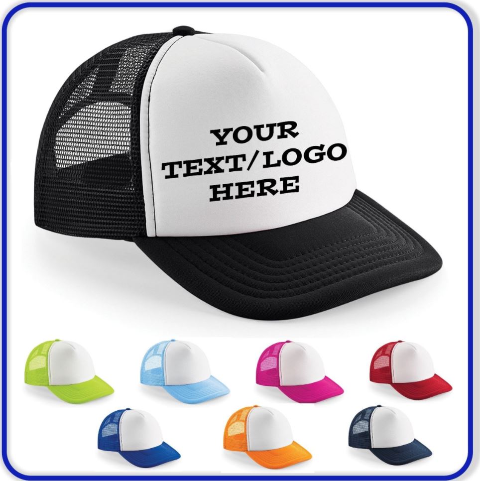 Printed Snapback Trucker Caps for Kids and Adults - DirectlyPersonalised