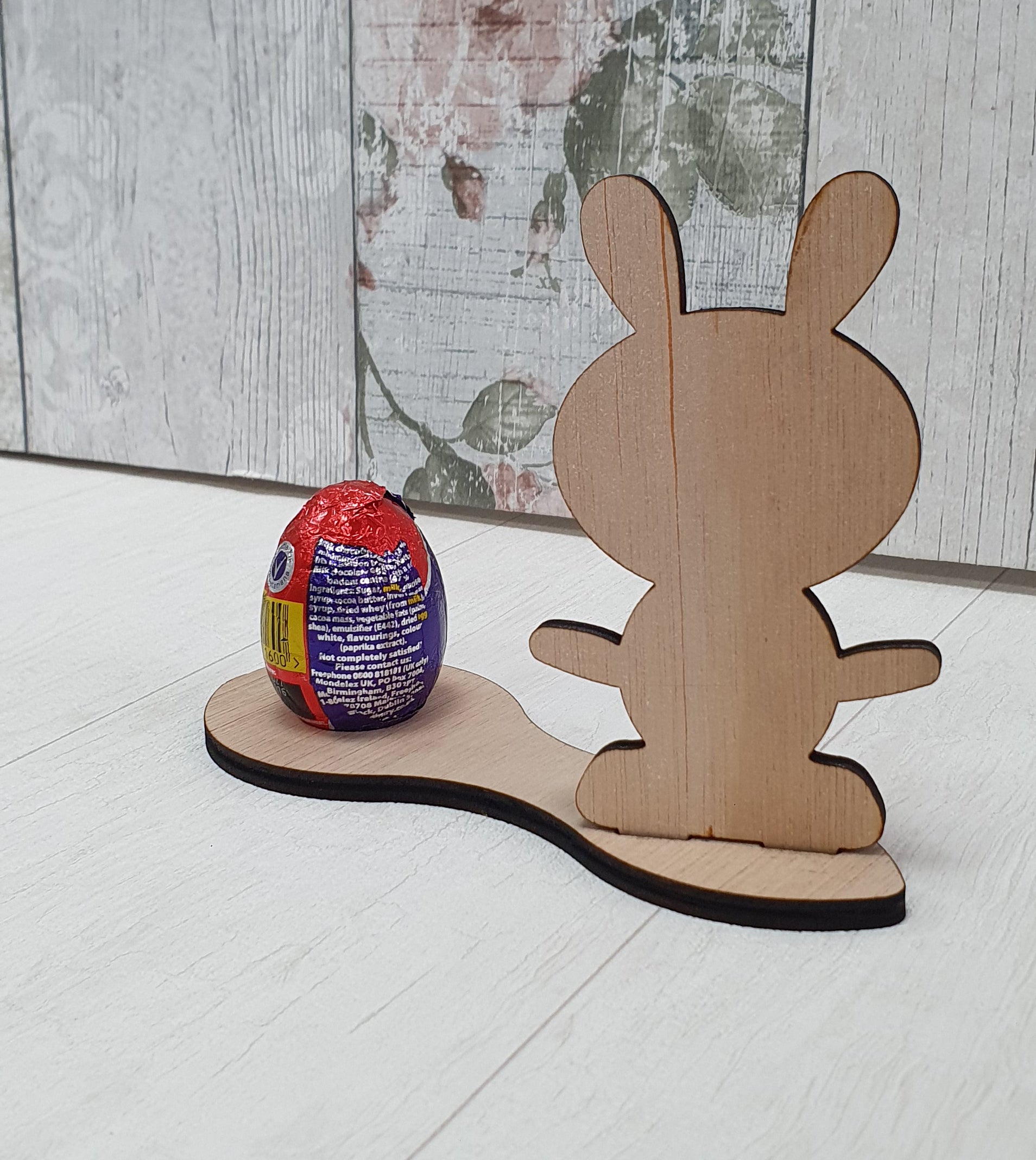 Easter Bunny Crème Egg Holder - Wooden Plywood Easter Egg Creme Egg Holder - DirectlyPersonalised