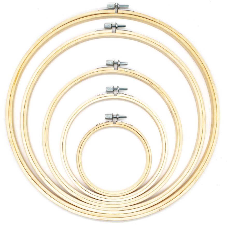 Embroidery Hoops Bamboo - Ideal for Cross Stitch-Embroidery - Wooden Hoop - DirectlyPersonalised