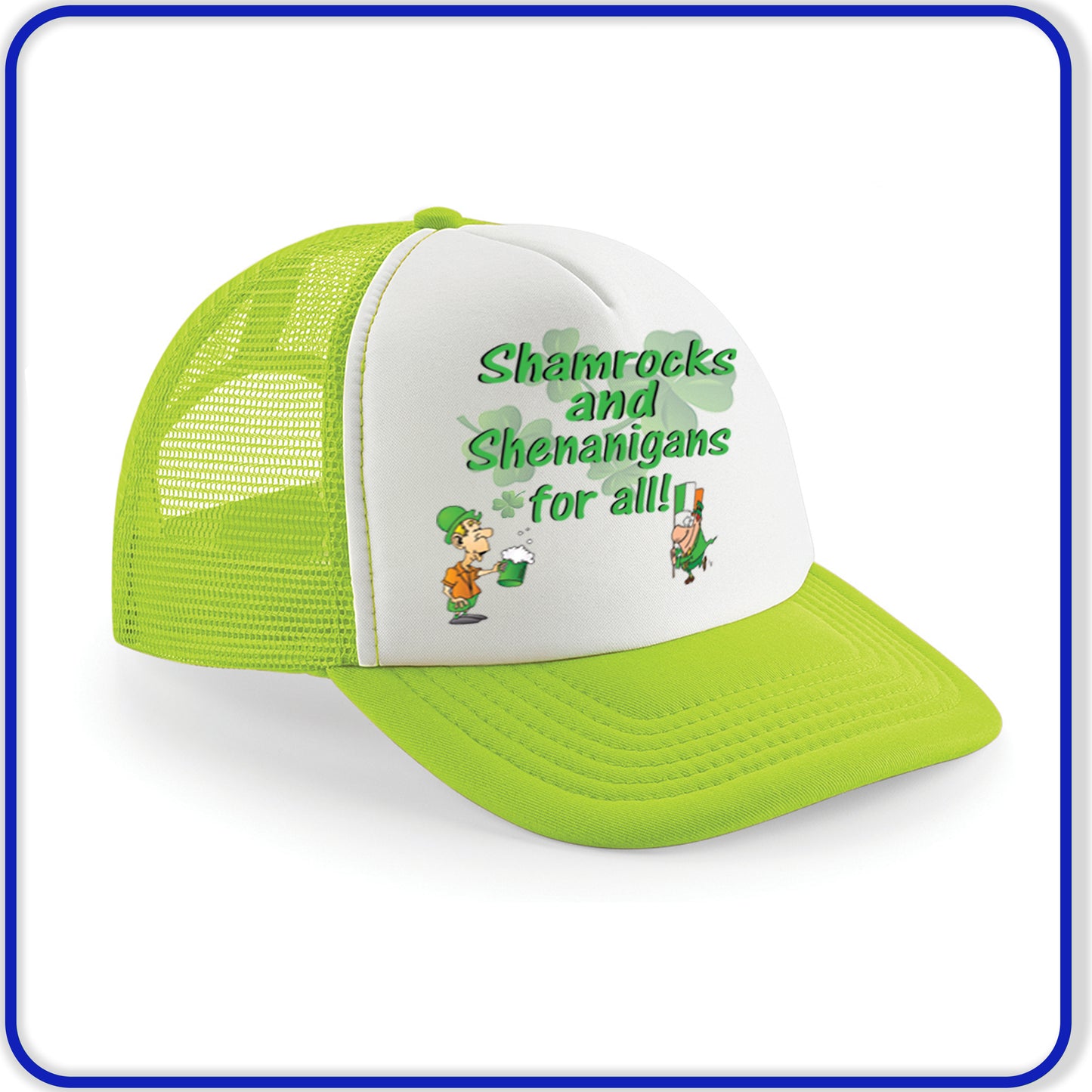 Snapback Baseball cap - Printed Designs St Patricks Day - Irish Celebration - DirectlyPersonalised