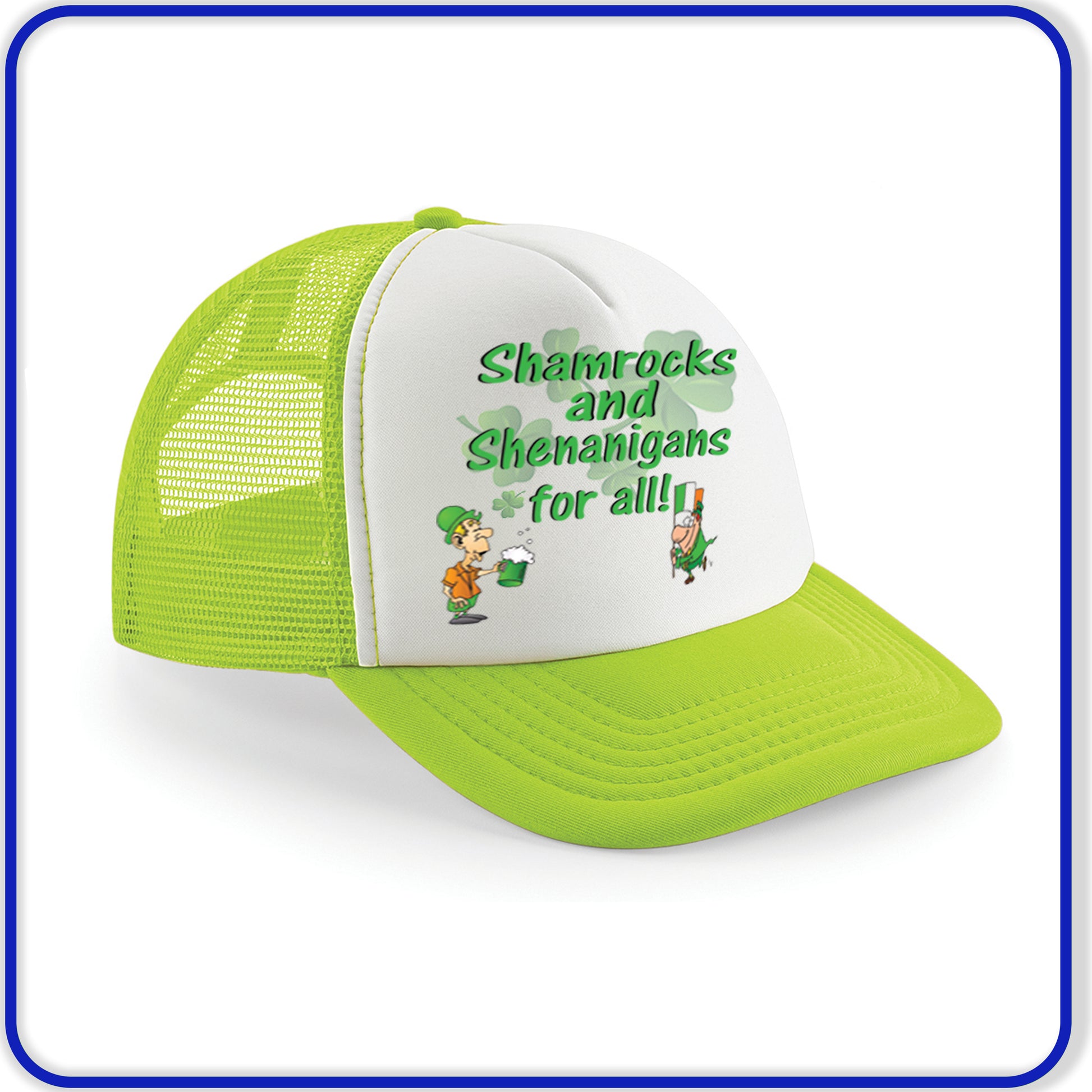Snapback Baseball cap - Printed Designs St Patricks Day - Irish Celebration - DirectlyPersonalised