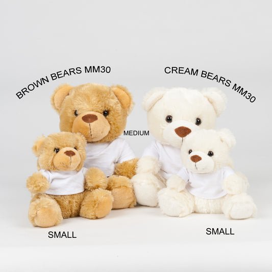 Personalised Teddy Bear - Printed with Personal Message