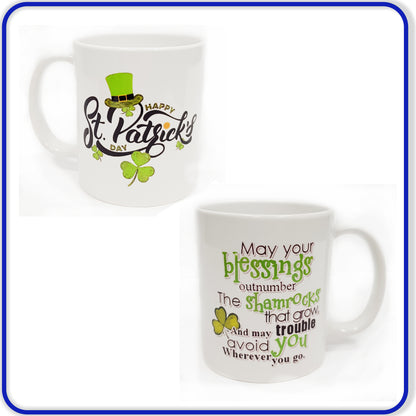 St Patricks Day Mugs - Friend Like a Clover - Dishwasher Safe Coffee Mugs