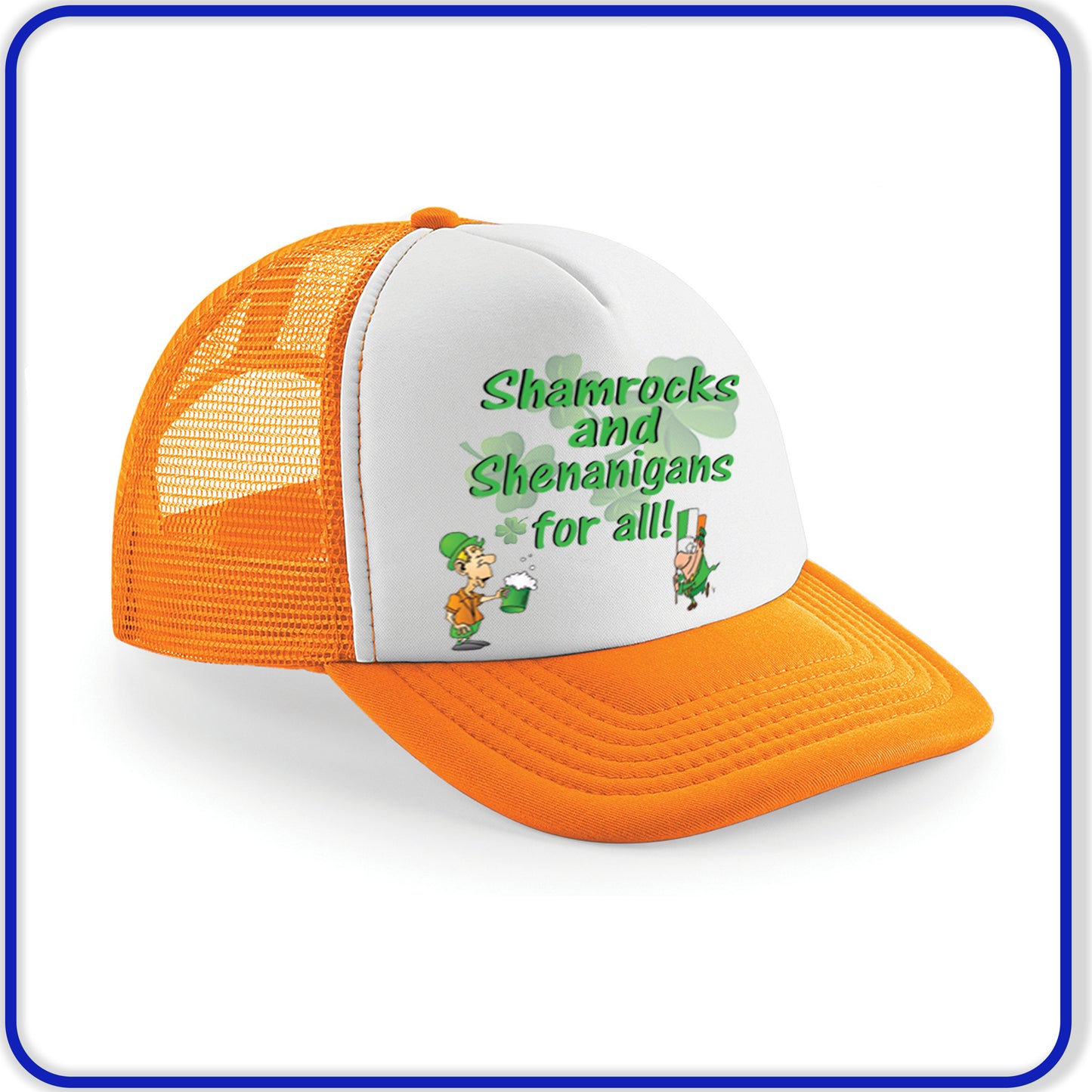 Snapback Baseball cap - Printed Designs St Patricks Day - Irish Celebration - DirectlyPersonalised