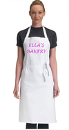 Plain White Cotton Aprons-Printed Apron Full Colour Design-Personalised Kitchen Apron For Men & Women