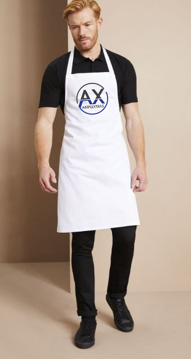 Plain White Cotton Aprons-Printed Apron Full Colour Design-Personalised Kitchen Apron For Men & Women