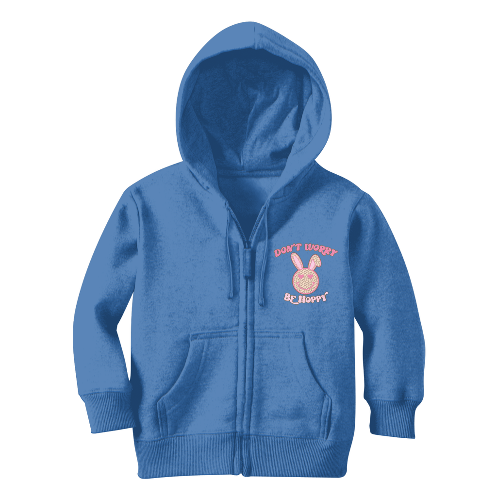 Don't worry be 'happy' Classic Kids Zip Hoodie - DirectlyPersonalised