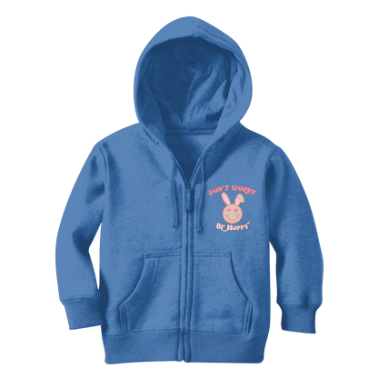 Don't worry be 'happy' Classic Kids Zip Hoodie - DirectlyPersonalised