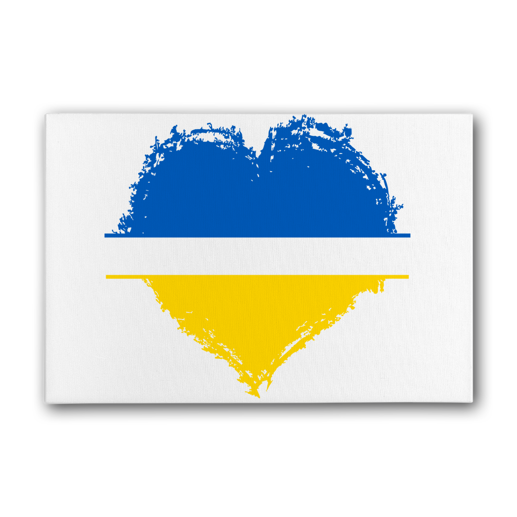 HEARTS WITH UKRAINE Premium Stretched Canvas - DirectlyPersonalised