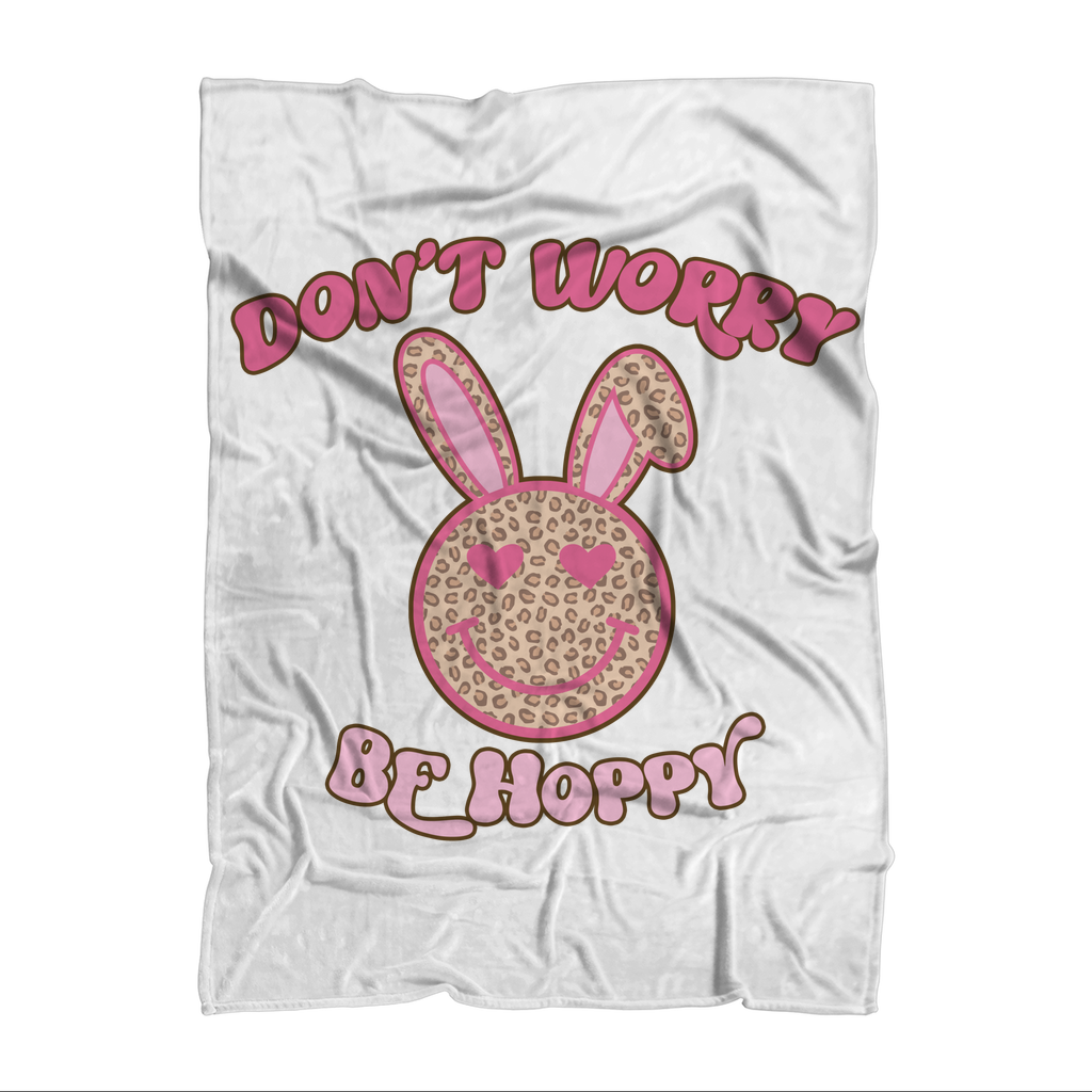Don't worry be 'happy' Premium Sublimation Adult Blanket - DirectlyPersonalised