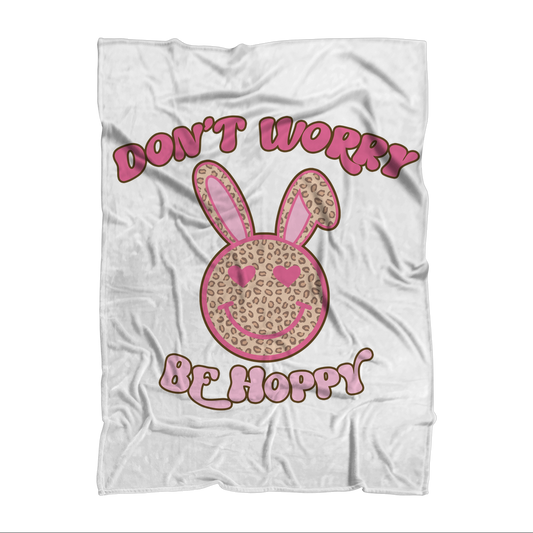 Don't worry be 'happy' Premium Sublimation Adult Blanket - DirectlyPersonalised