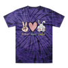 PEACE LOVE EASTER Tonal Spider Tie-Dye T-Shirt