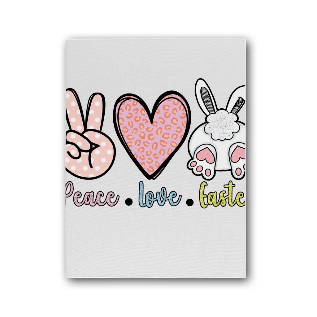 PEACE LOVE EASTER Premium Stretched Canvas - DirectlyPersonalised