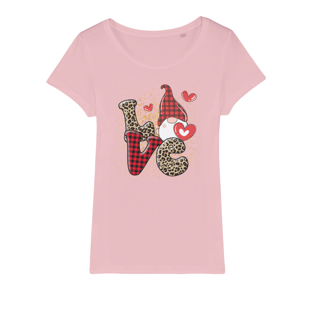 Ladies Valentine Design Organic Jersey Womens T-Shirt - DirectlyPersonalised