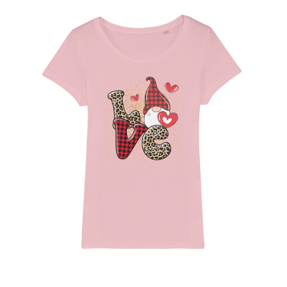 Ladies Valentine Design Organic Jersey Womens T-Shirt - DirectlyPersonalised
