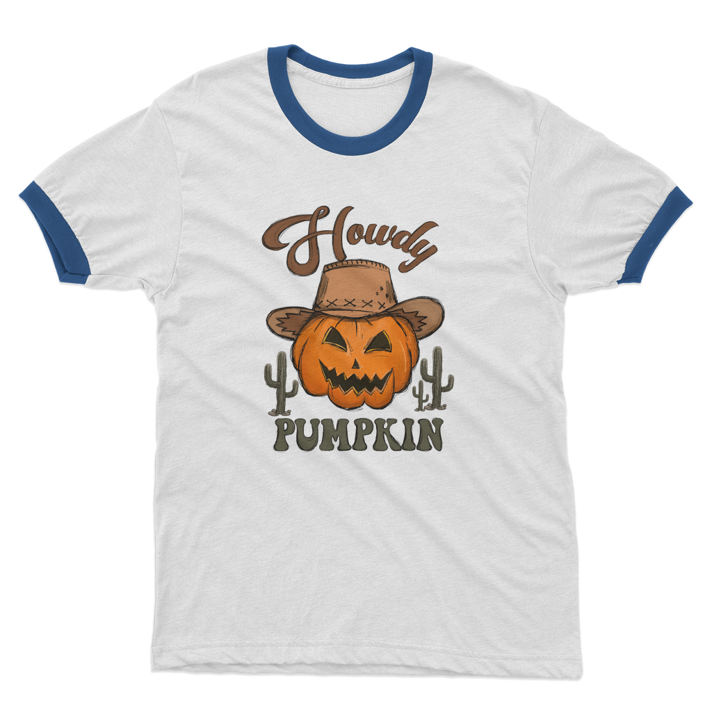 HOWDY PUMPKIN Adult Ringer T-Shirt - DirectlyPersonalised