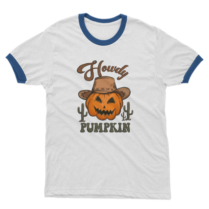 HOWDY PUMPKIN Adult Ringer T-Shirt - DirectlyPersonalised