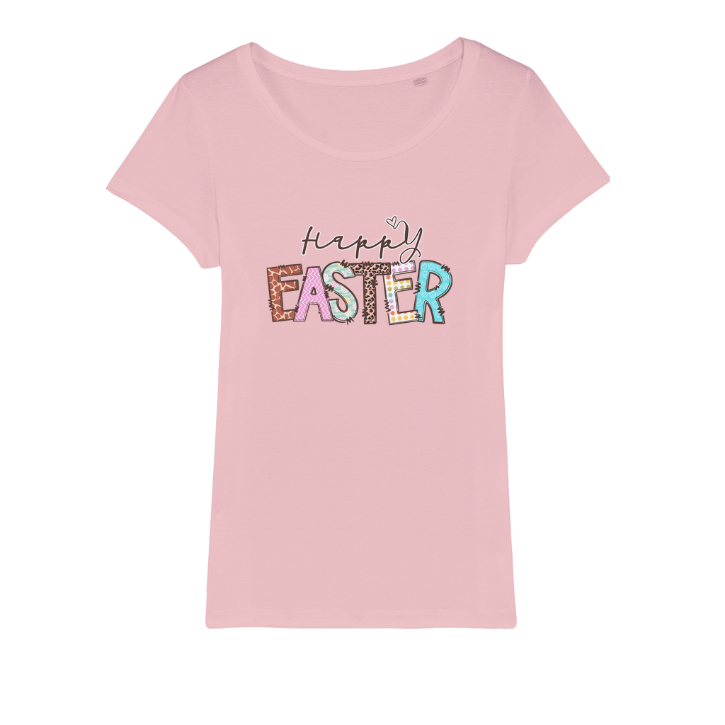 Happy Easter Organic Jersey Womens T-Shirt - DirectlyPersonalised