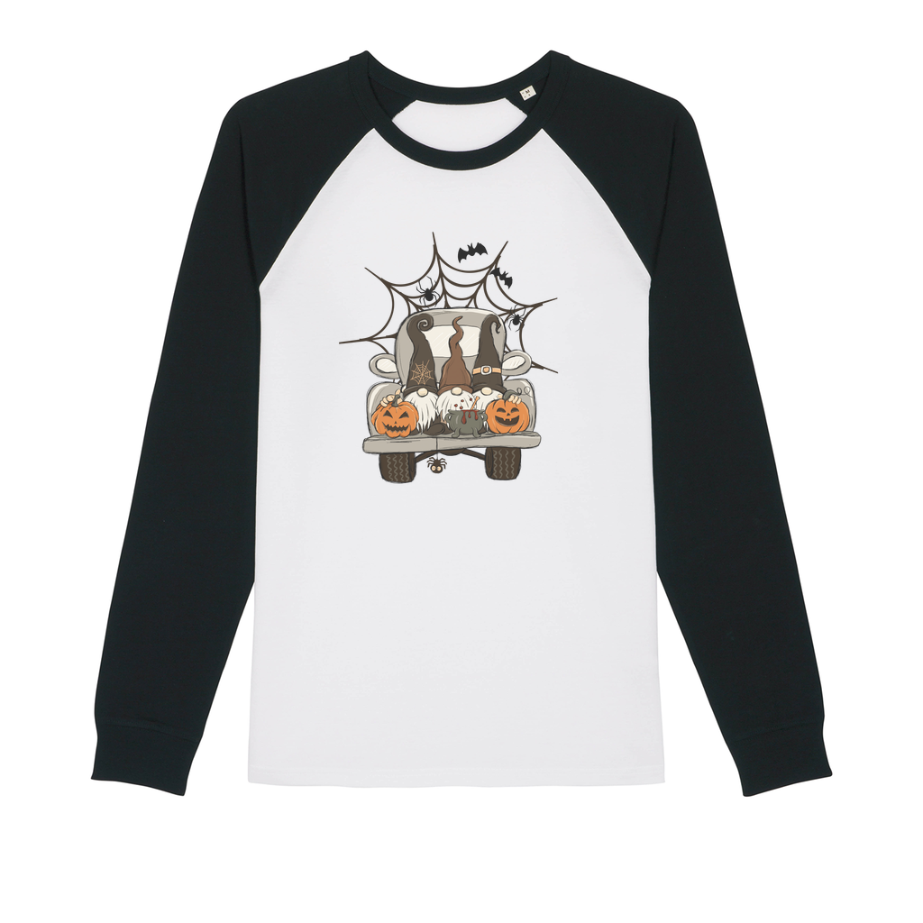 LETS GET SPOOKY Organic Raglan Long Sleeve Shirt - DirectlyPersonalised