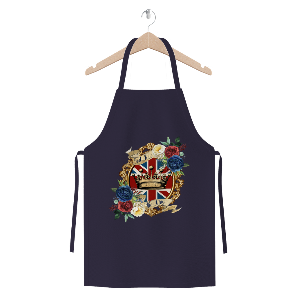 GOD SAVE THE KING Premium Jersey Apron - DirectlyPersonalised