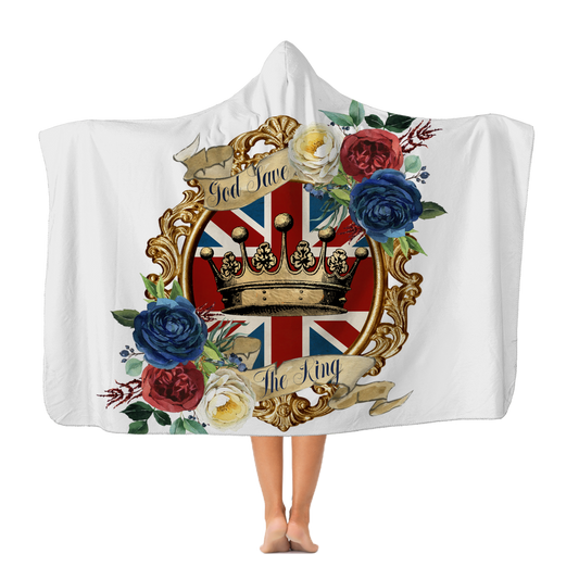 GOD SAVE THE KING Classic Adult Hooded Blanket - DirectlyPersonalised