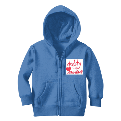 Daddy's my Valentine Classic Kids Zip Hoodie