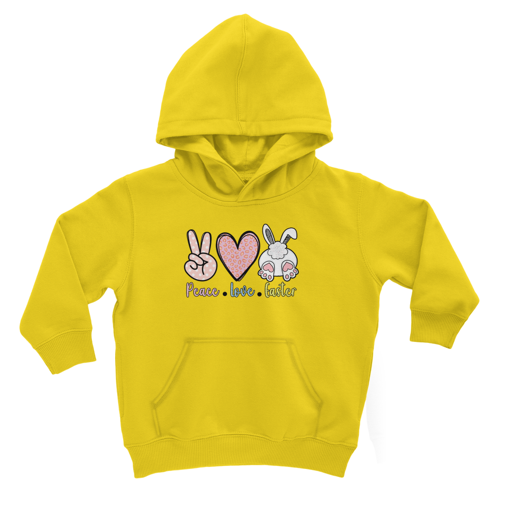 PEACE LOVE EASTER Classic Kids Hoodie - DirectlyPersonalised