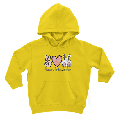 PEACE LOVE EASTER Classic Kids Hoodie - DirectlyPersonalised