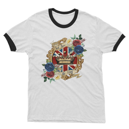 GOD SAVE THE KING Adult Ringer T-Shirt - DirectlyPersonalised