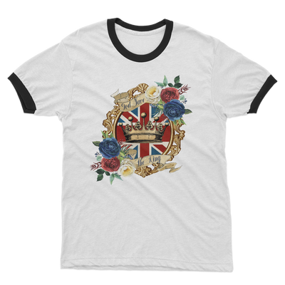 GOD SAVE THE KING Adult Ringer T-Shirt