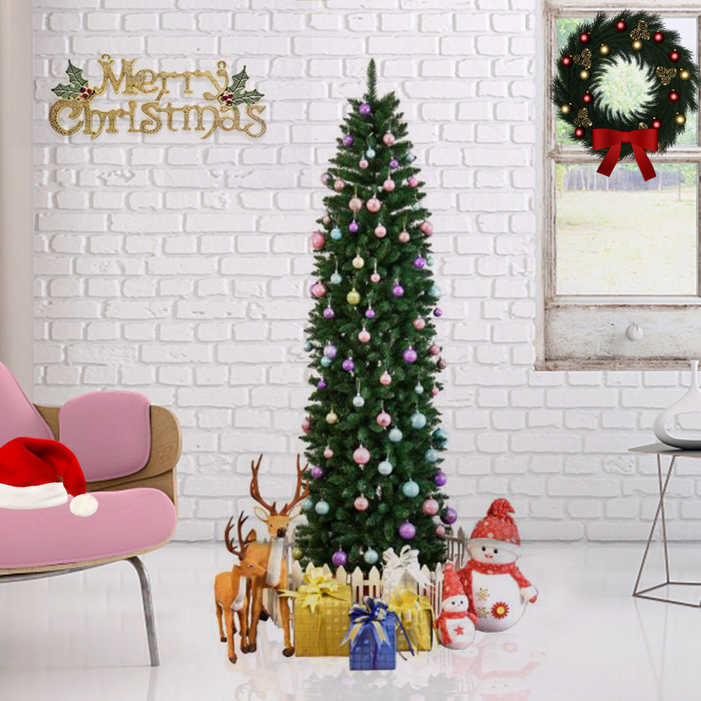 7.5ft Pointed PVC Pen Style Shaped Christmas Tree - DirectlyPersonalised