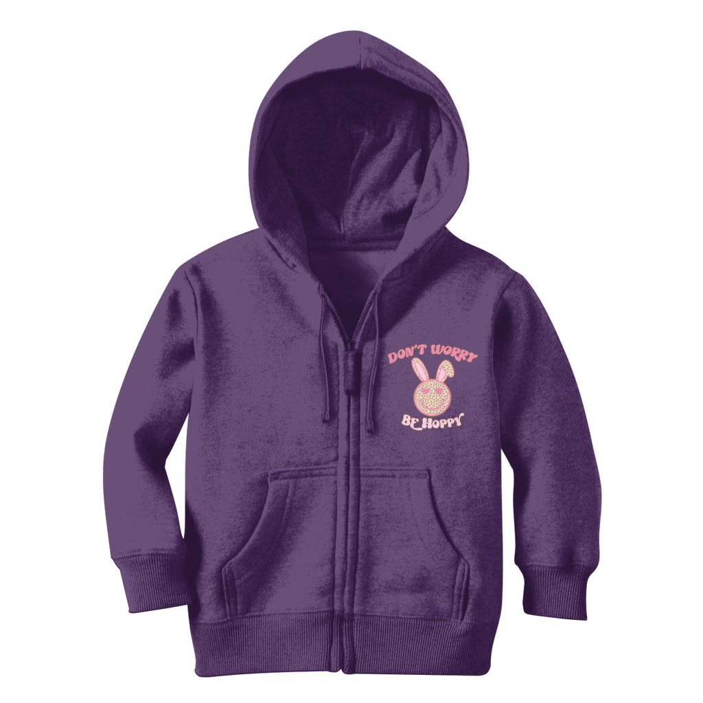 Don't worry be 'happy' Classic Kids Zip Hoodie - DirectlyPersonalised