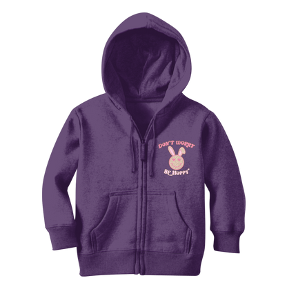 Don't worry be 'happy' Classic Kids Zip Hoodie - DirectlyPersonalised
