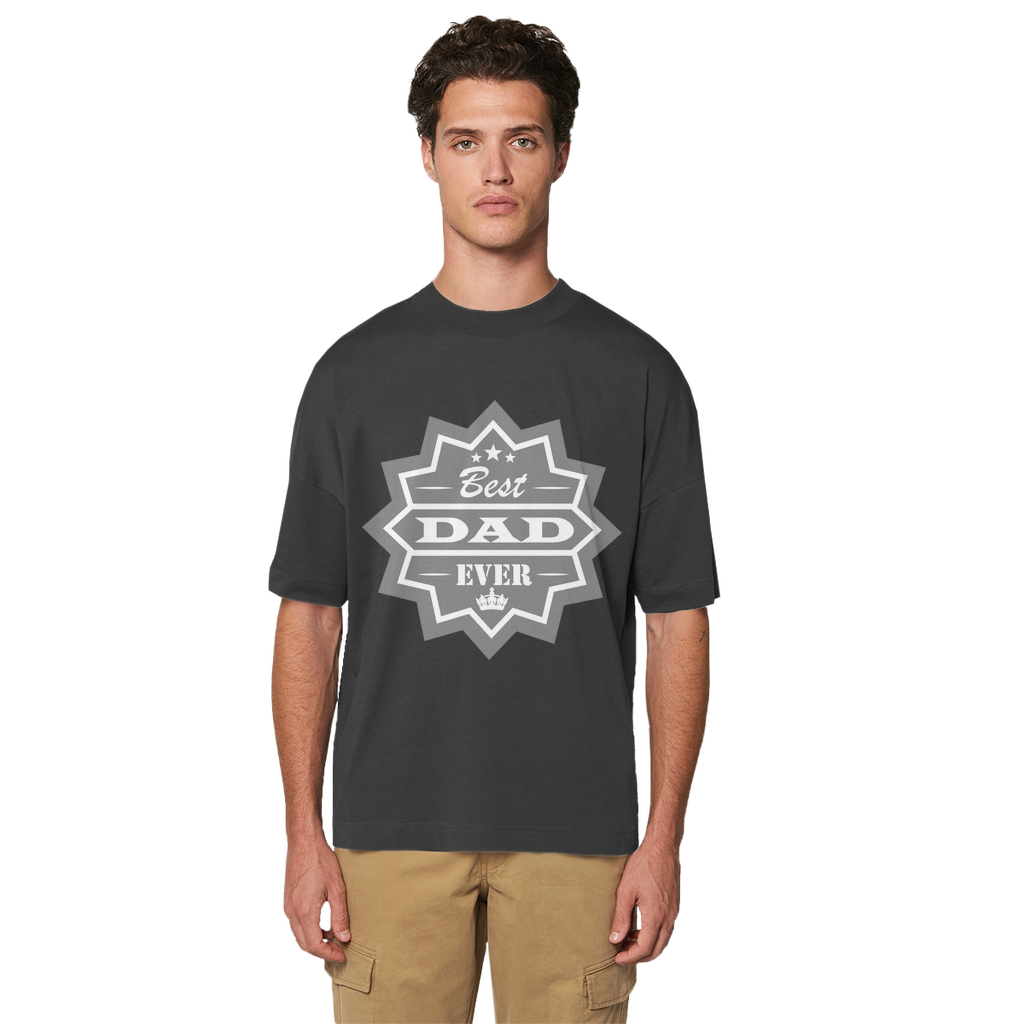 Best Dad Ever Premium Organic Oversized T-Shirt - DirectlyPersonalised