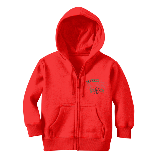 Merry Christmas Classic Kids Zip Hoodie