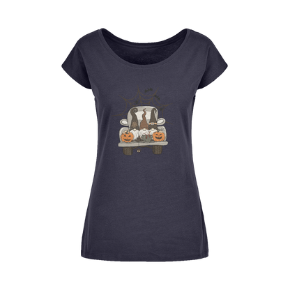 LETS GET SPOOKY Wide Neck Womens T-Shirt XS-5XL - DirectlyPersonalised