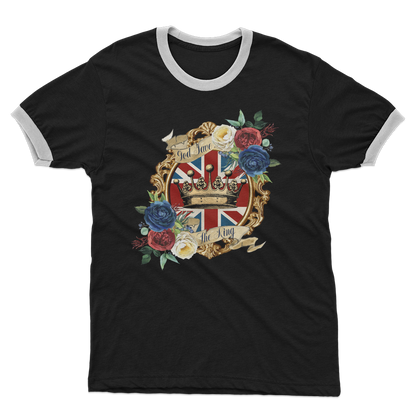 GOD SAVE THE KING Adult Ringer T-Shirt - DirectlyPersonalised