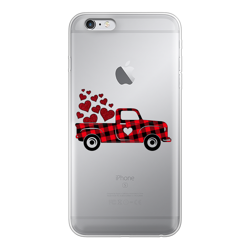 Love Truck Back Printed Transparent Hard Phone Case - DirectlyPersonalised