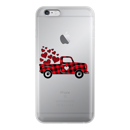 Love Truck Back Printed Transparent Hard Phone Case - DirectlyPersonalised