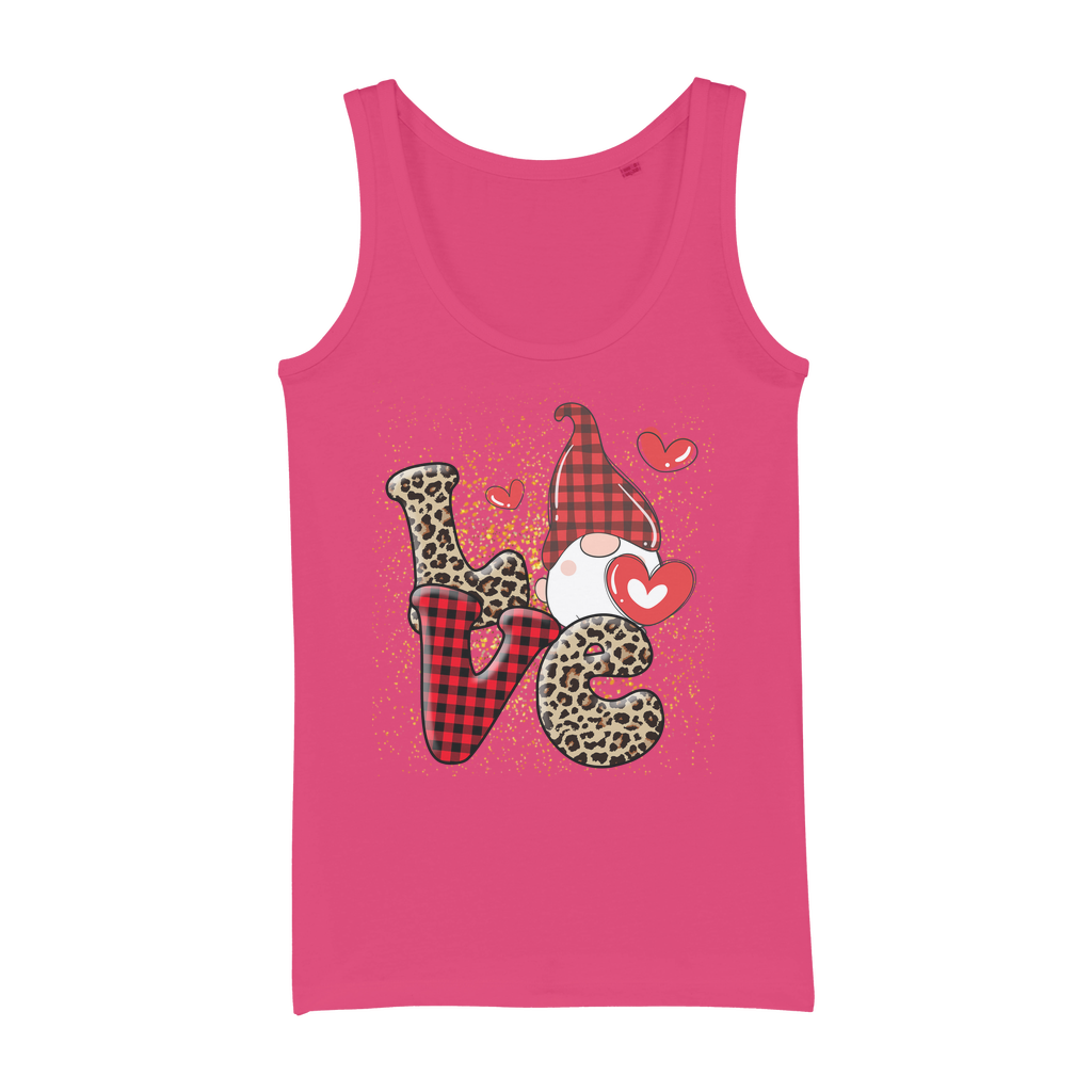 Ladies Valentine Design Organic Jersey Womens Tank Top - DirectlyPersonalised