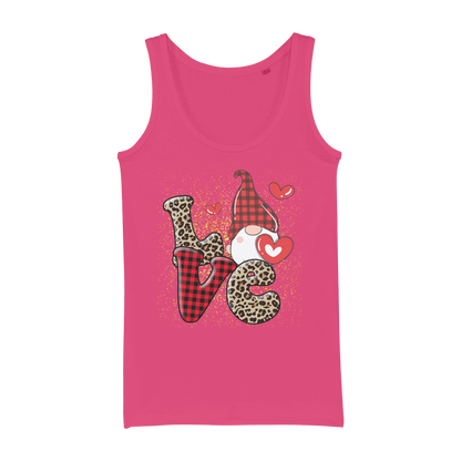 Ladies Valentine Design Organic Jersey Womens Tank Top - DirectlyPersonalised