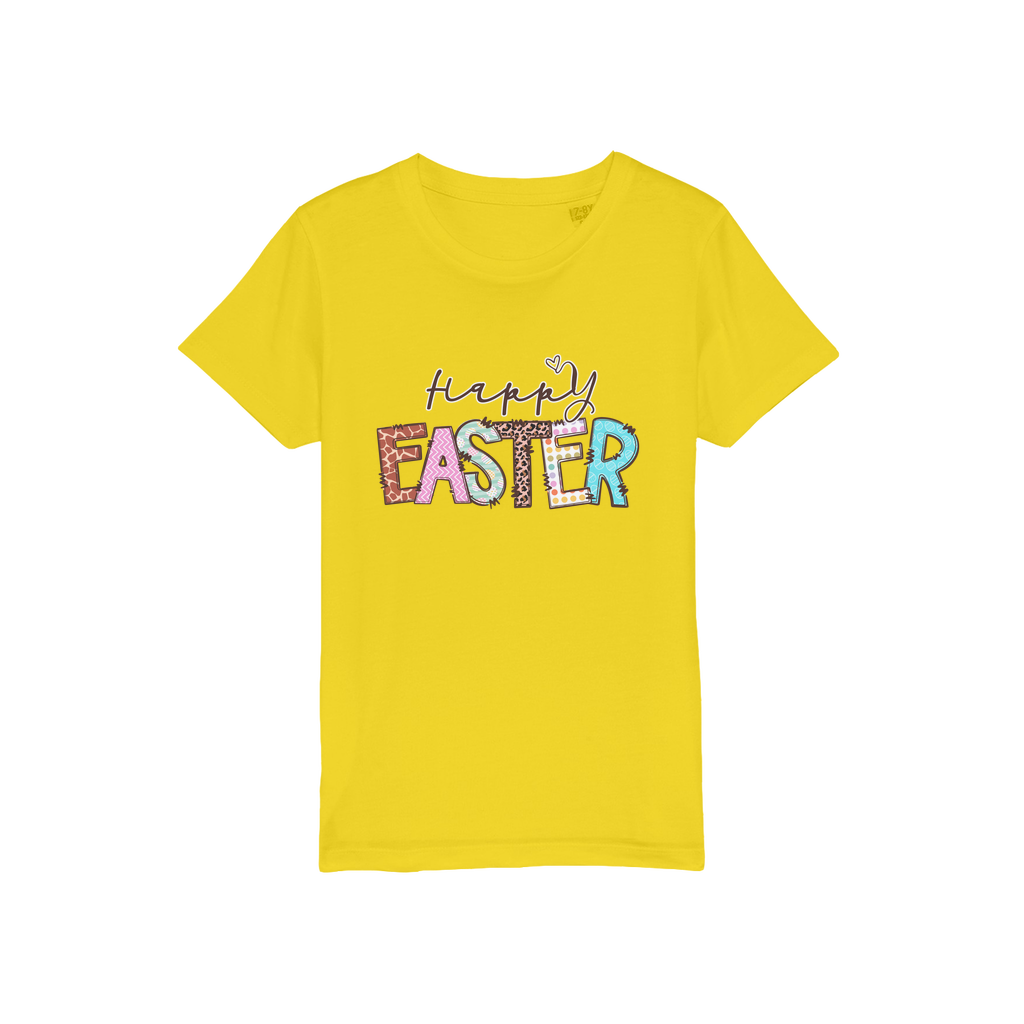 Happy Easter Organic Jersey Kids T-Shirt - DirectlyPersonalised